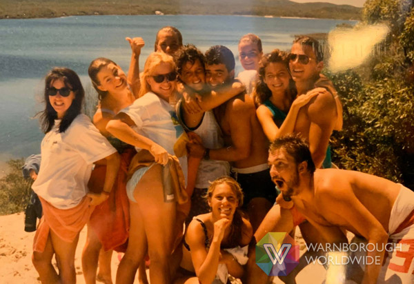 The group of 1988 visiting Moreton Island